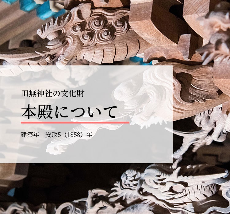 田無神社の文化財 本殿について 建築年　安政5（1858）年